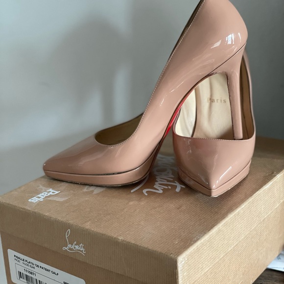 Christian Louboutin Shoes - Christian Louboutin Pigalle Plato 120mm nude